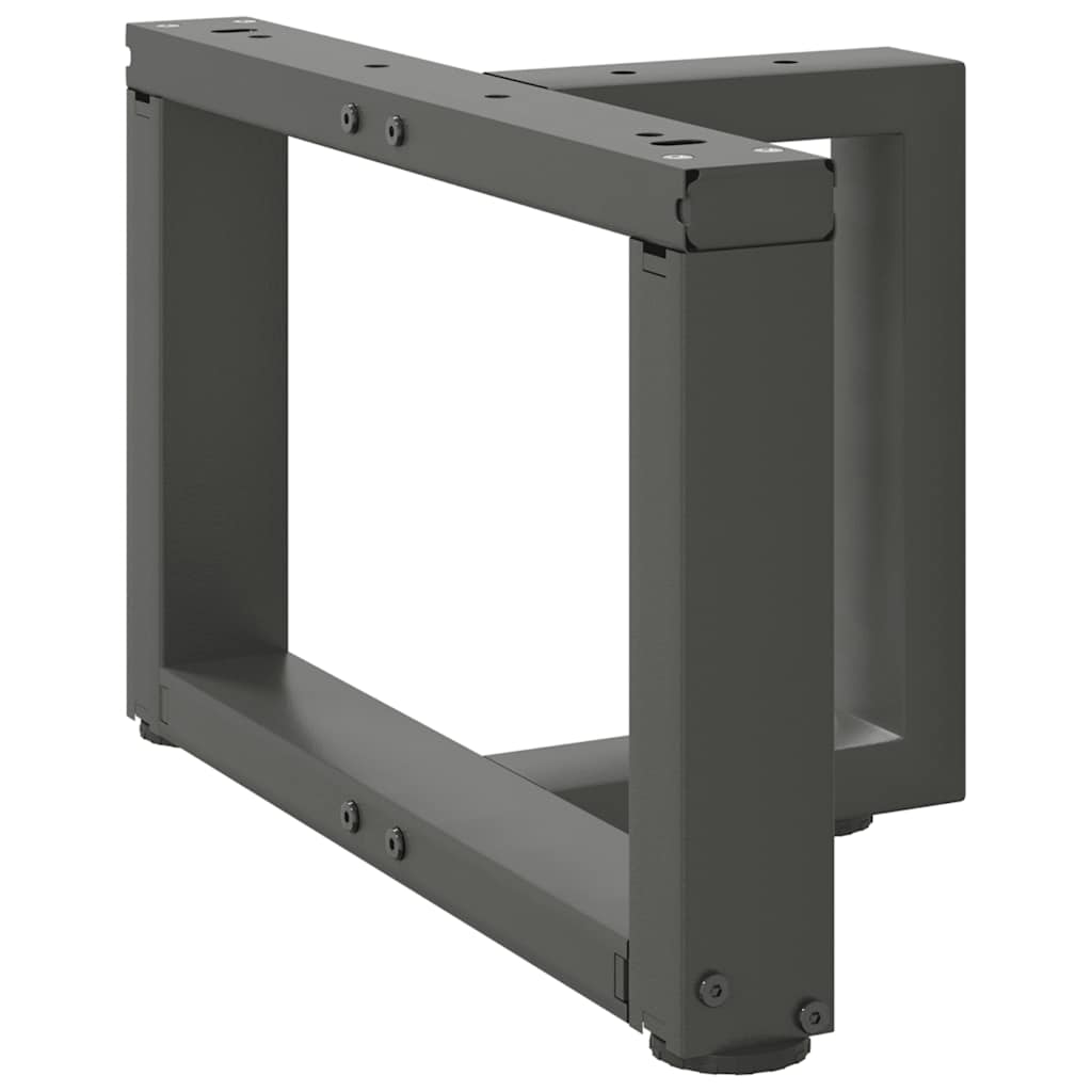 Salongbordben T-formet 2 stk antrasitt 40x25x(30-31) cm stål