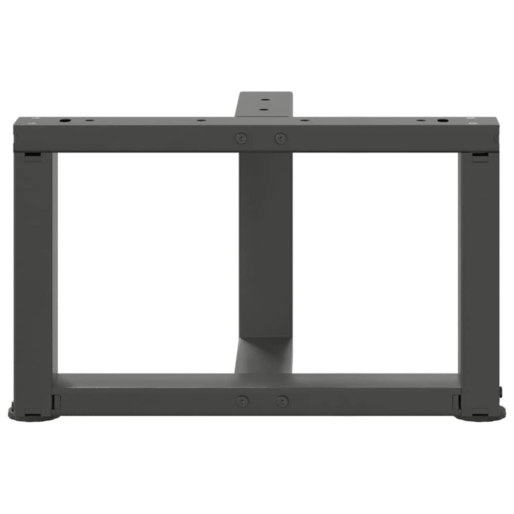 Salongbordben T-formet 2 stk antrasitt 40x25x(30-31) cm stål