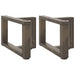 Salongbordben T-formet 2 stk svart 40x25x(30-31) cm stål