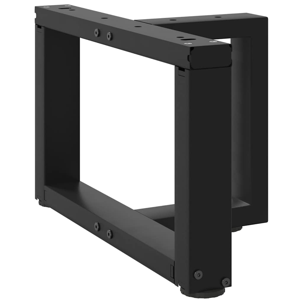 Salongbordben T-formet 2 stk svart 50x25x(30-31) cm stål