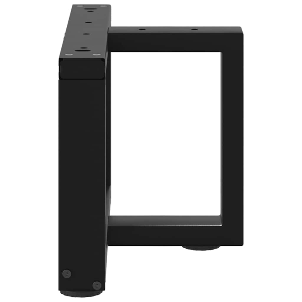 Salongbordben T-formet 2 stk svart 50x25x(30-31) cm stål