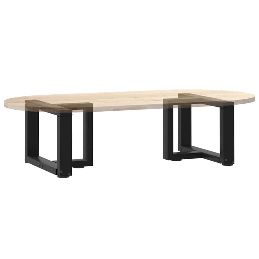 Salongbordben T-formet 2 stk svart 50x25x(30-31) cm stål