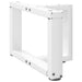 Salongbordben T-formet 2 stk hvit 50x25x(30-31) cm stål