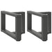 Salongbordben T-formet 2 stk antrasitt 50x25x(30-31) cm stål