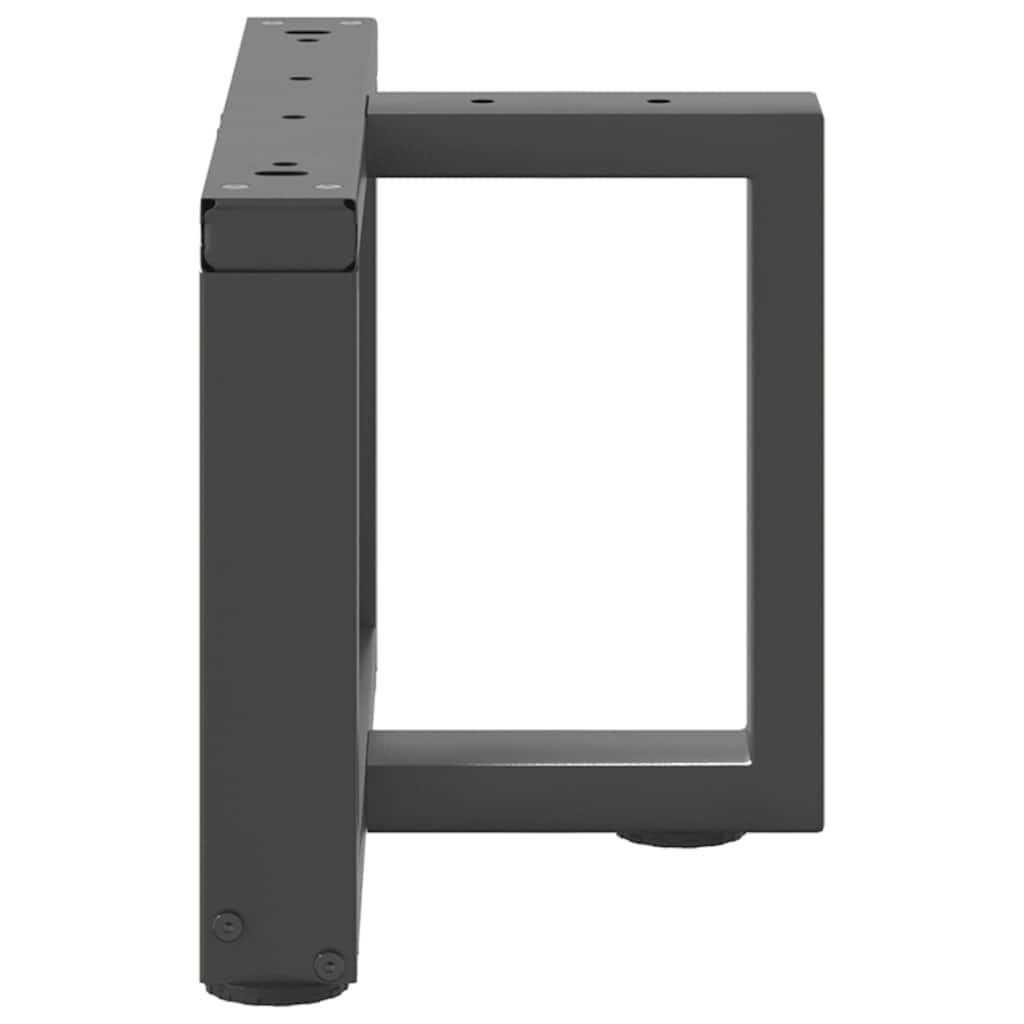 Salongbordben T-formet 2 stk antrasitt 50x25x(30-31) cm stål