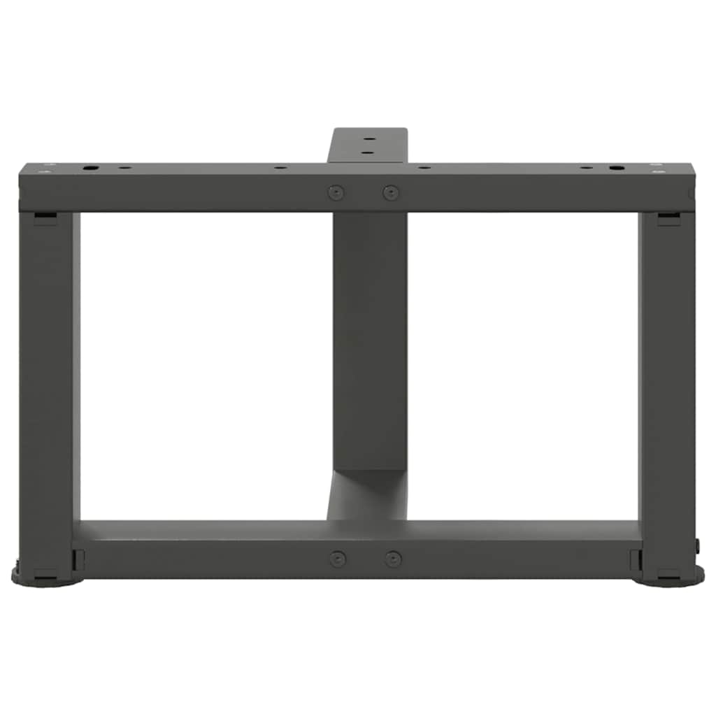 Salongbordben T-formet 2 stk antrasitt 50x25x(30-31) cm stål