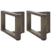 Salongbordben T-formet 2 stk svart 50x25x(30-31) cm stål