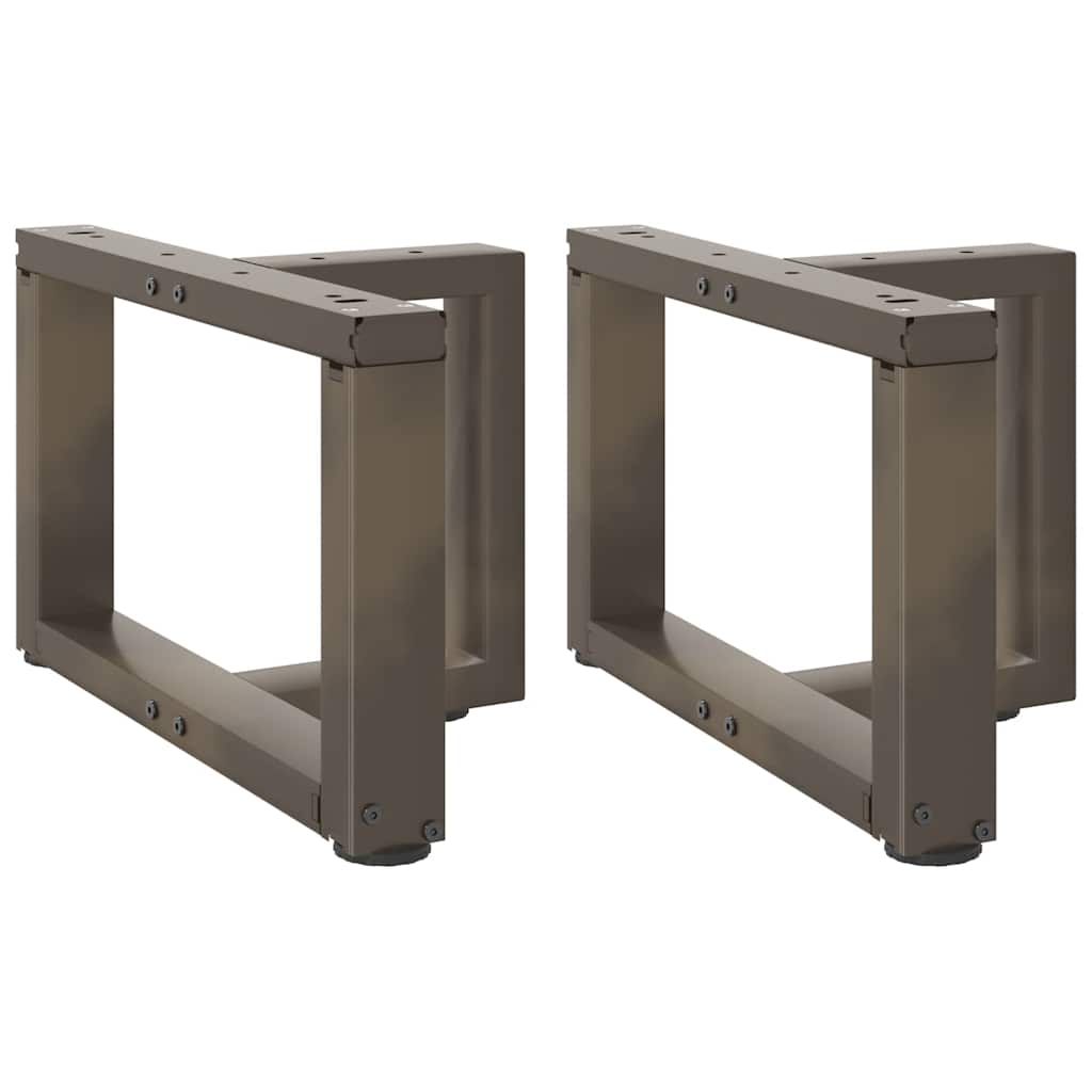 Salongbordben T-formet 2 stk svart 50x25x(30-31) cm stål