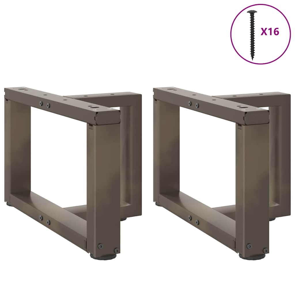 Salongbordben T-formet 2 stk svart 50x25x(30-31) cm stål