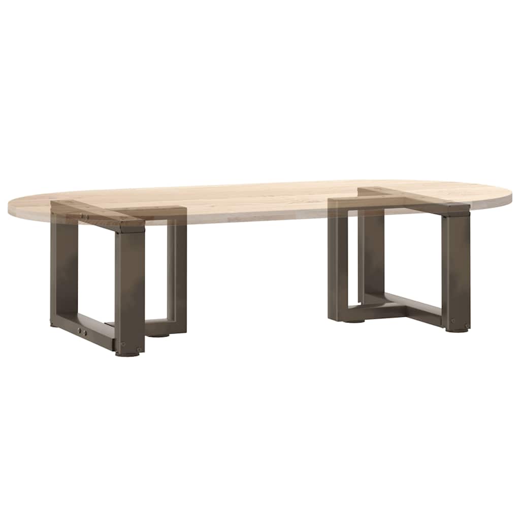 Salongbordben T-formet 2 stk svart 50x25x(30-31) cm stål