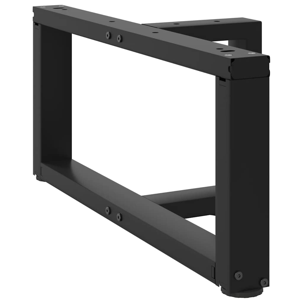 Salongbordben T-formet 2 stk svart 60x25x(30-31) cm stål