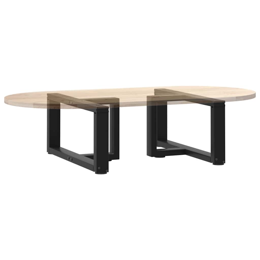 Salongbordben T-formet 2 stk svart 60x25x(30-31) cm stål