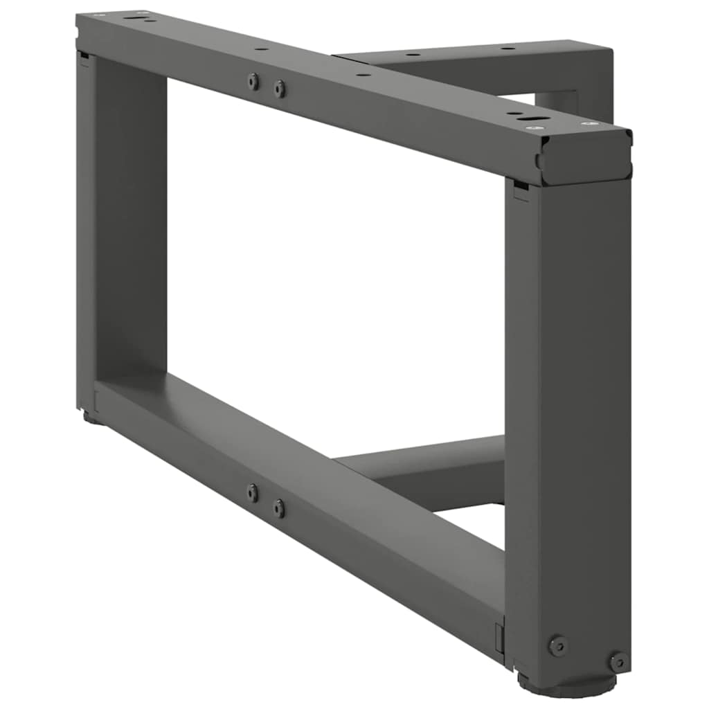 Salongbordben T-formet 2 stk antrasitt 60x25x(30-31) cm stål