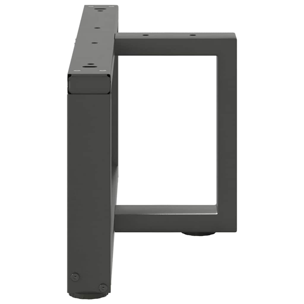 Salongbordben T-formet 2 stk antrasitt 60x25x(30-31) cm stål