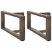 Salongbordben T-formet 2 stk svart 60x25x(30-31) cm stål