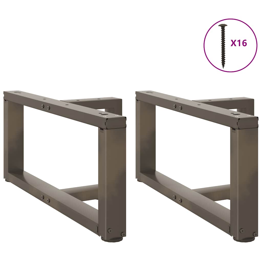 Salongbordben T-formet 2 stk svart 60x25x(30-31) cm stål