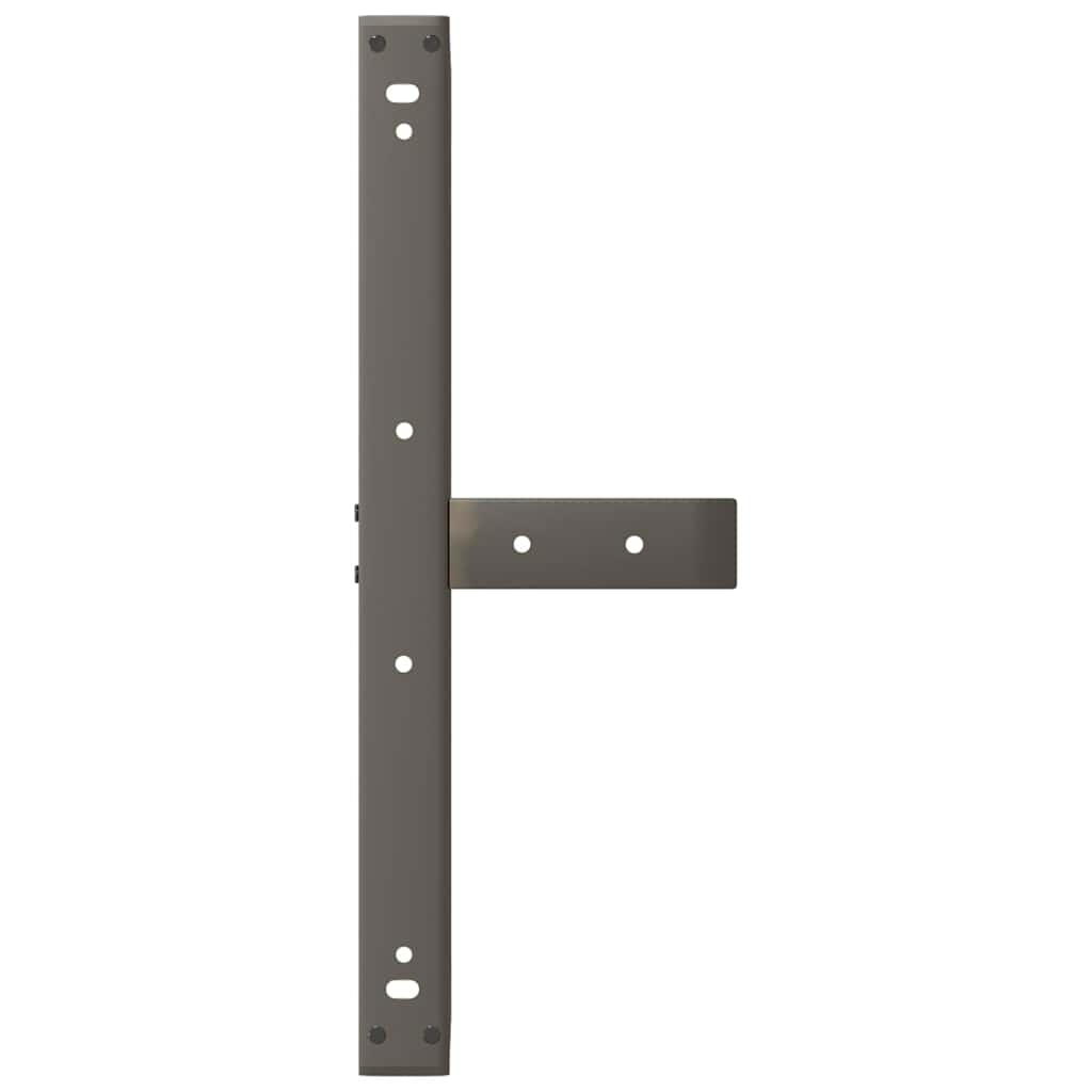 Salongbordben T-formet 2 stk svart 60x25x(30-31) cm stål
