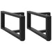 Salongbordben T-formet 2 stk svart 70x25x(30-31) cm stål