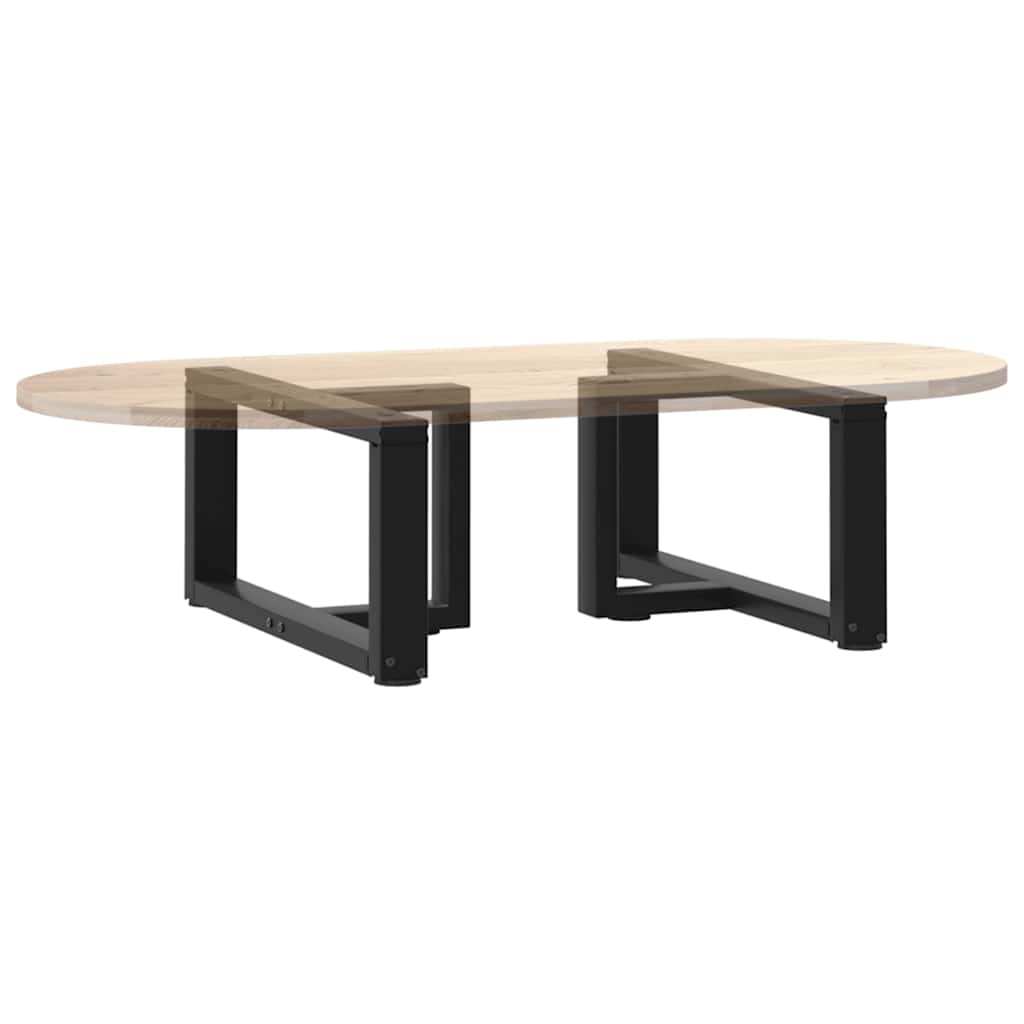 Salongbordben T-formet 2 stk svart 70x25x(30-31) cm stål