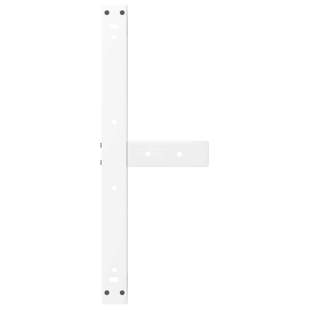 Salongbordben T-formet 2 stk hvit 70x25x(30-31) cm stål