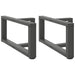 Salongbordben T-formet 2 stk antrasitt 70x25x(30-31) cm stål