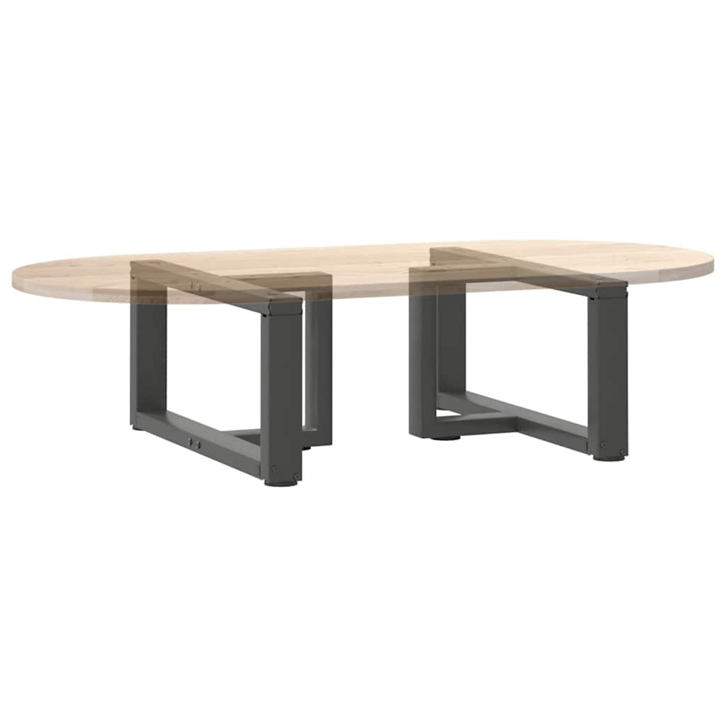 Salongbordben T-formet 2 stk antrasitt 70x25x(30-31) cm stål