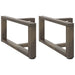 Salongbordben T-formet 2 stk svart 70x25x(30-31) cm stål