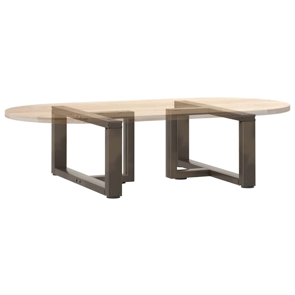 Salongbordben T-formet 2 stk svart 70x25x(30-31) cm stål