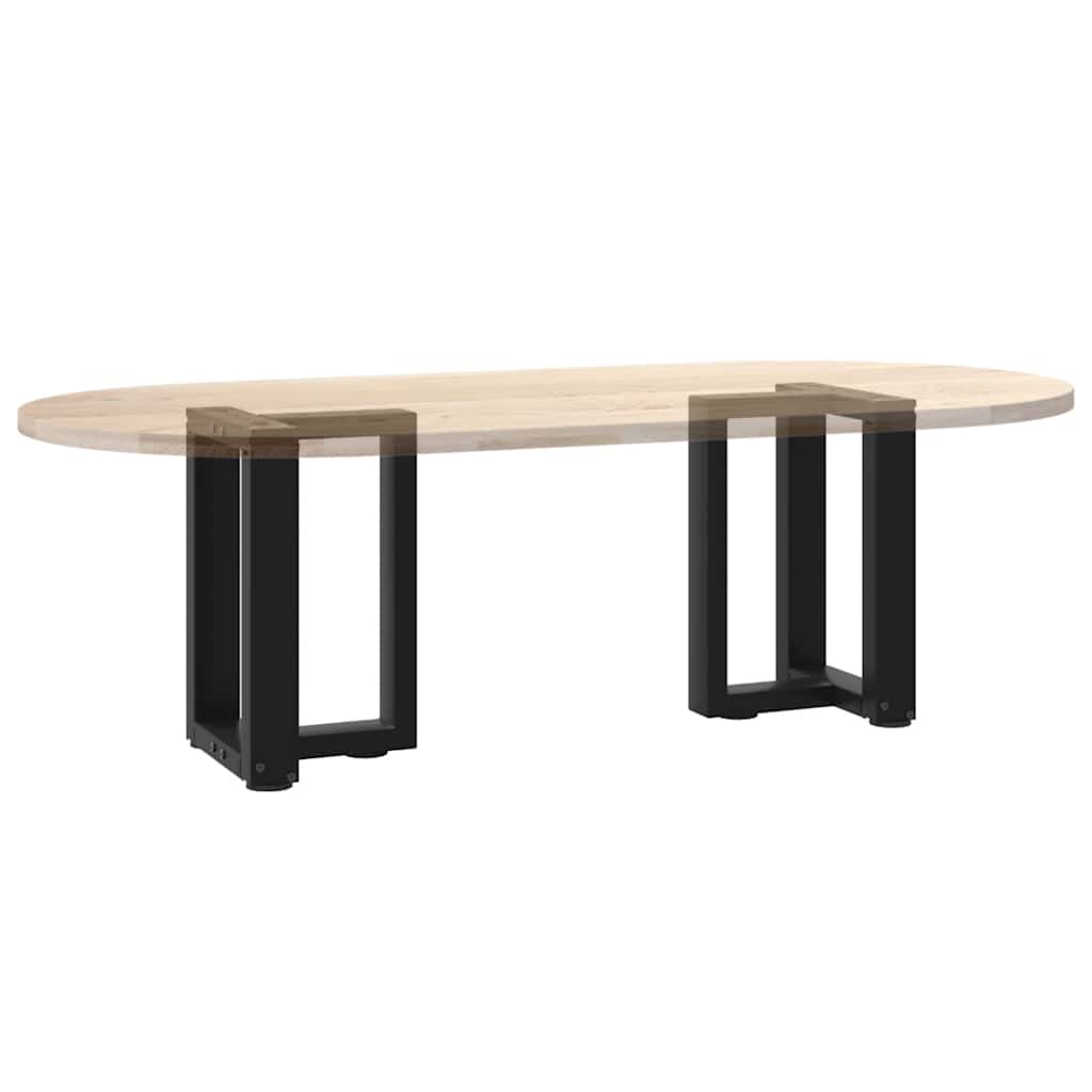 Salongbordben T-formet 2 stk svart 28x25x(42-43) cm stål