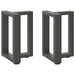 Salongbordben T-formet 2 stk antrasitt 28x25x(42-43) cm stål