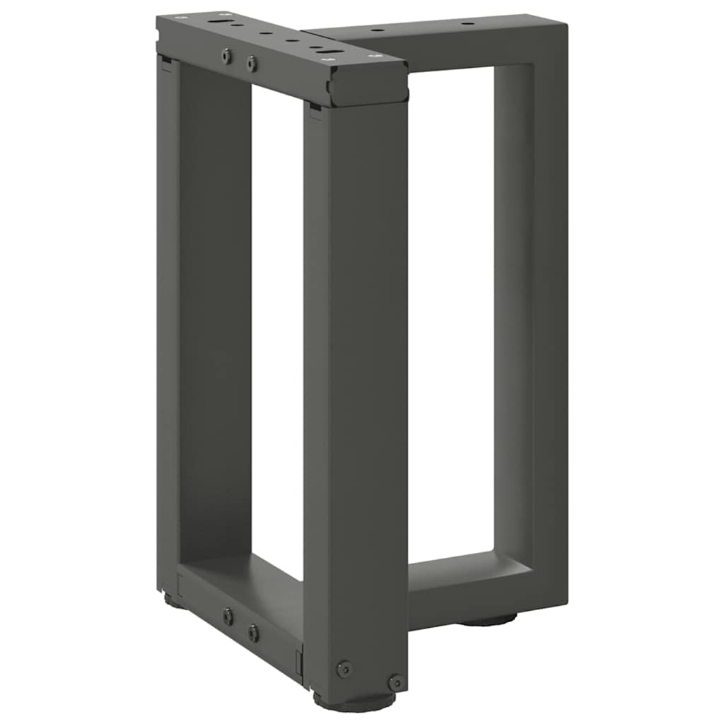 Salongbordben T-formet 2 stk antrasitt 28x25x(42-43) cm stål
