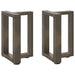 Salongbordben T-formet 2 stk svart 28x25x(42-43) cm stål