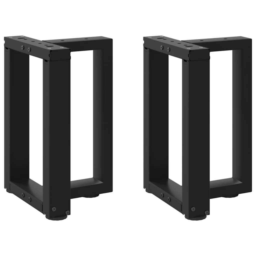Salongbordben T-formet 2 stk svart 38x25x(42-43) cm stål