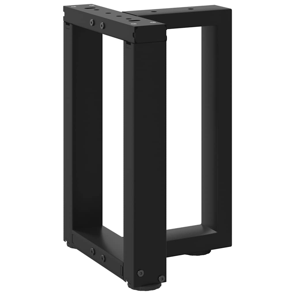 Salongbordben T-formet 2 stk svart 38x25x(42-43) cm stål