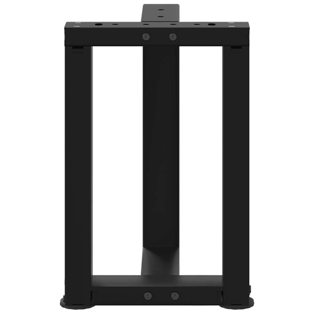 Salongbordben T-formet 2 stk svart 38x25x(42-43) cm stål