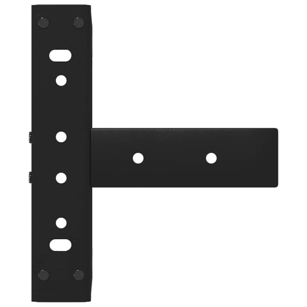 Salongbordben T-formet 2 stk svart 38x25x(42-43) cm stål