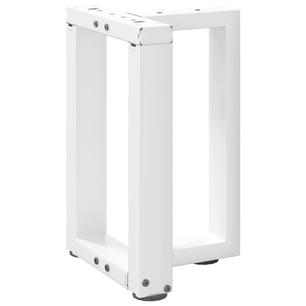 Salongbordben T-formet 2 stk hvit 38x25x(42-43) cm stål
