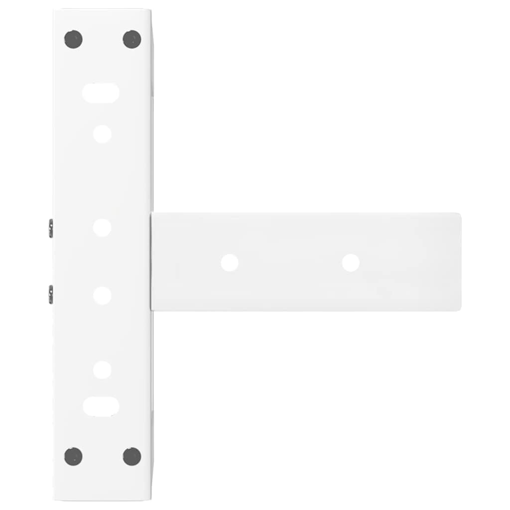 Salongbordben T-formet 2 stk hvit 38x25x(42-43) cm stål