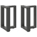 Salongbordben T-formet 2 stk antrasitt 38x25x(42-43) cm stål