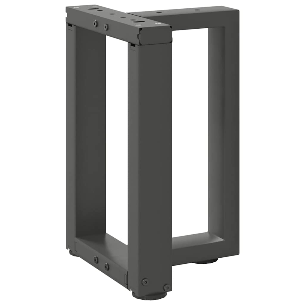 Salongbordben T-formet 2 stk antrasitt 38x25x(42-43) cm stål