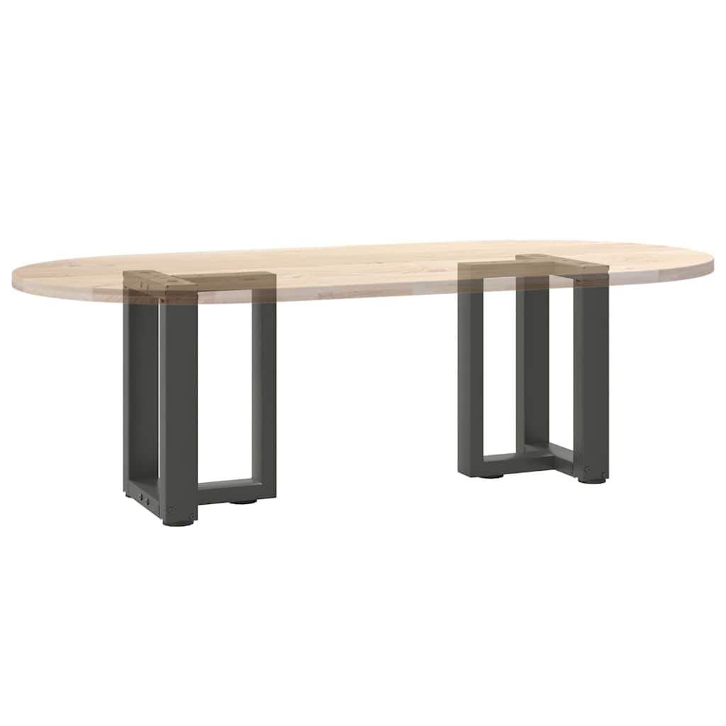 Salongbordben T-formet 2 stk antrasitt 38x25x(42-43) cm stål