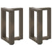 Salongbordben T-formet 2 stk svart 38x25x(42-43) cm stål