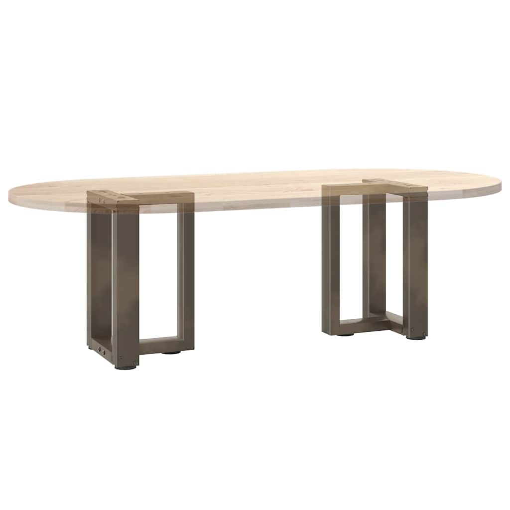Salongbordben T-formet 2 stk svart 38x25x(42-43) cm stål