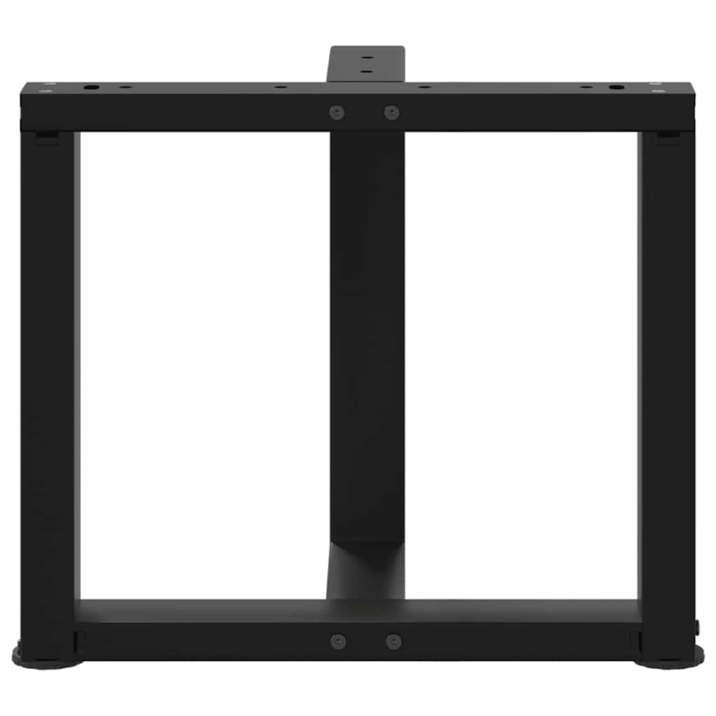 Salongbordben T-formet 2 stk svart 50x25x(42-43) cm stål