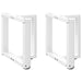 Salongbordben T-formet 2 stk hvit 50x25x(42-43) cm stål