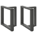 Salongbordben T-formet 2 stk antrasitt 50x25x(42-43) cm stål