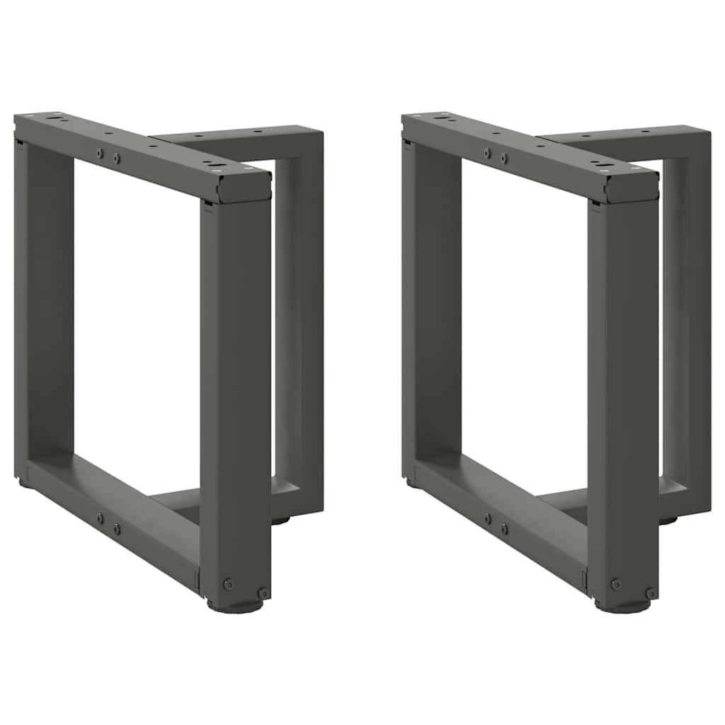 Salongbordben T-formet 2 stk antrasitt 50x25x(42-43) cm stål