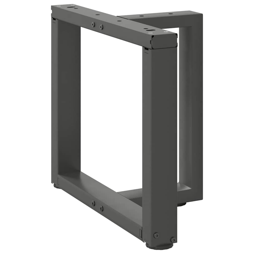 Salongbordben T-formet 2 stk antrasitt 50x25x(42-43) cm stål