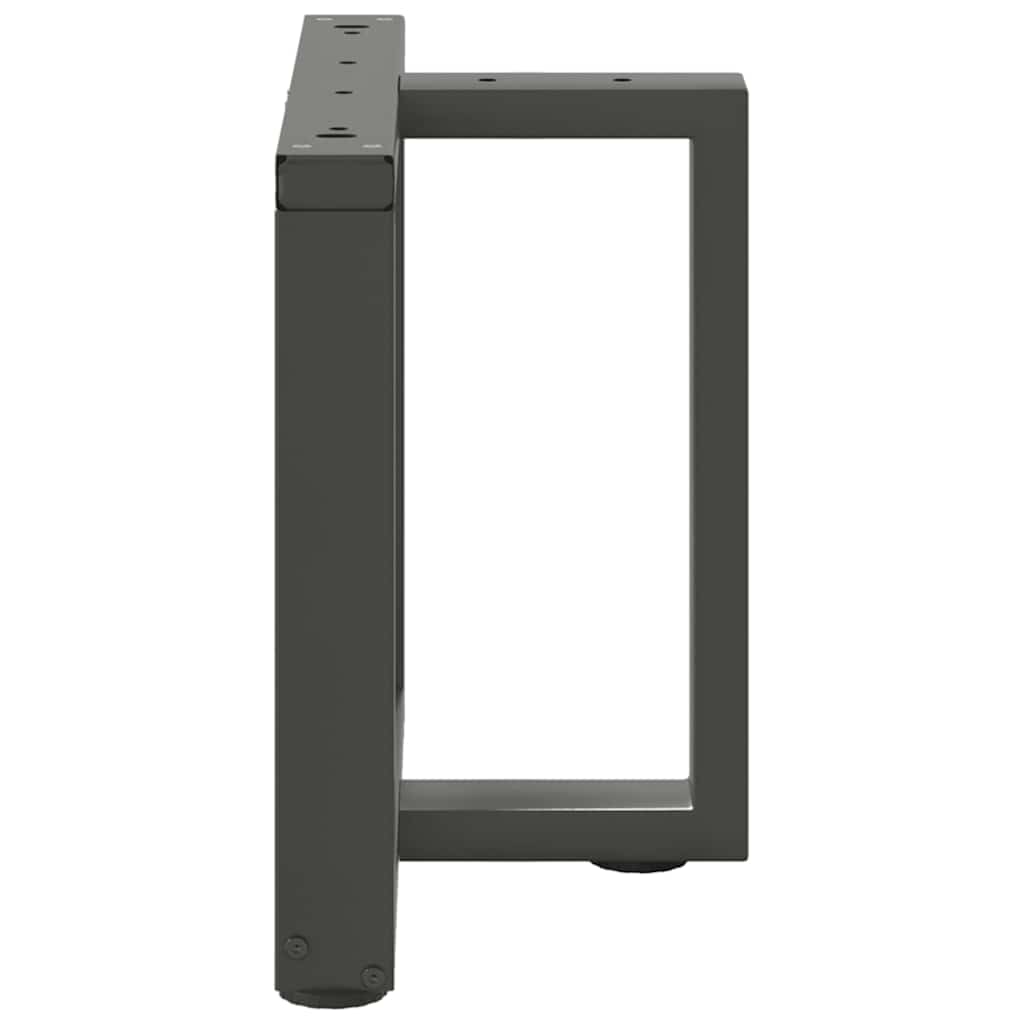 Salongbordben T-formet 2 stk antrasitt 50x25x(42-43) cm stål
