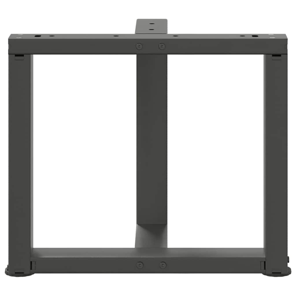 Salongbordben T-formet 2 stk antrasitt 50x25x(42-43) cm stål